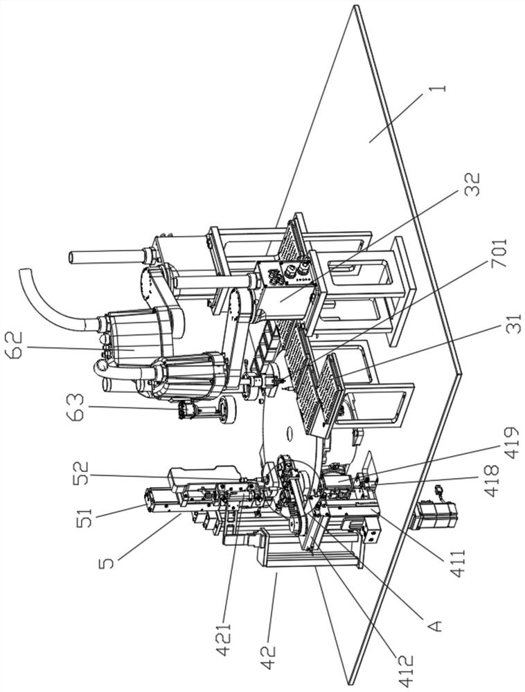 Multi-station rotary type full-automatic edge curling machine for microprobes