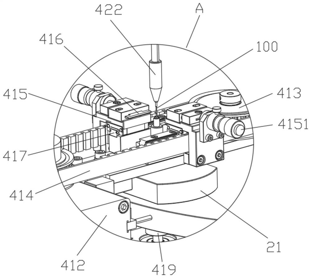 Multi-station rotary type full-automatic edge curling machine for microprobes