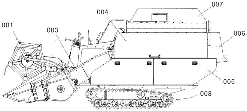 Combined harvester for cereals