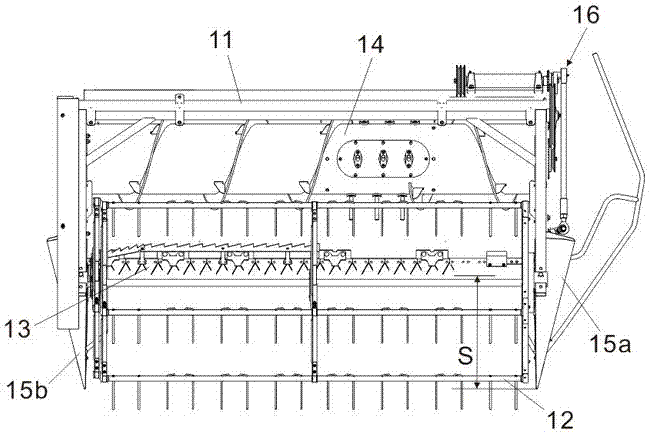 Combined harvester for cereals