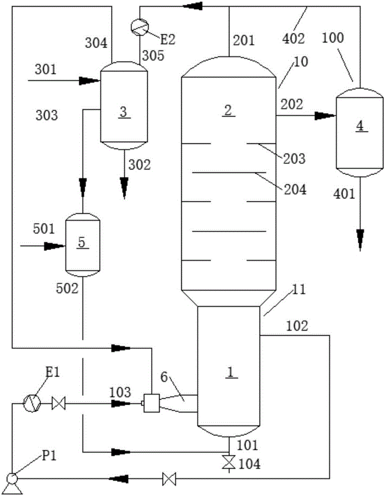 Reactor for oxidation production of aromatic aldehyde by using methylbenzene substances