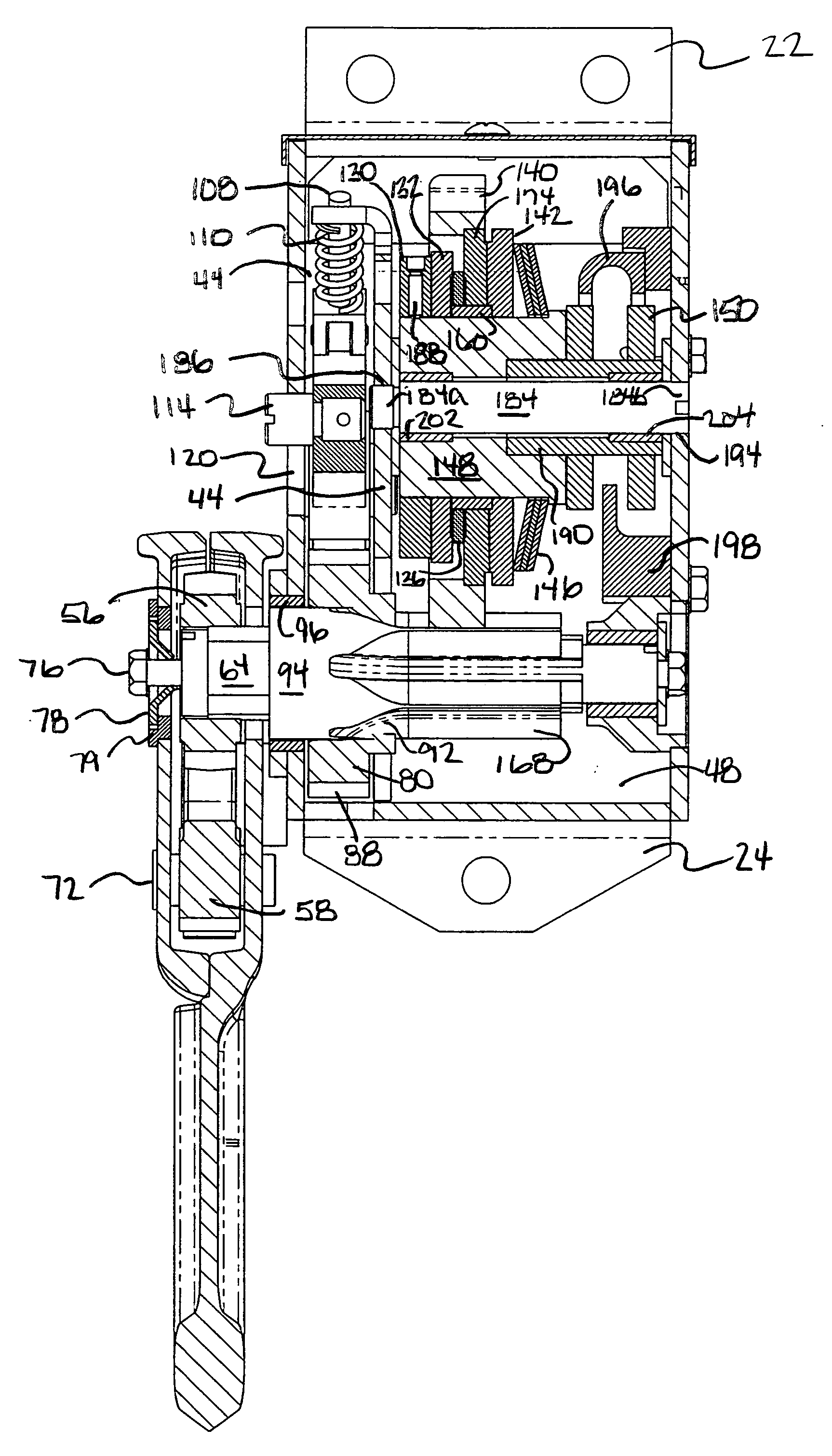 Handbrake having input load limiter