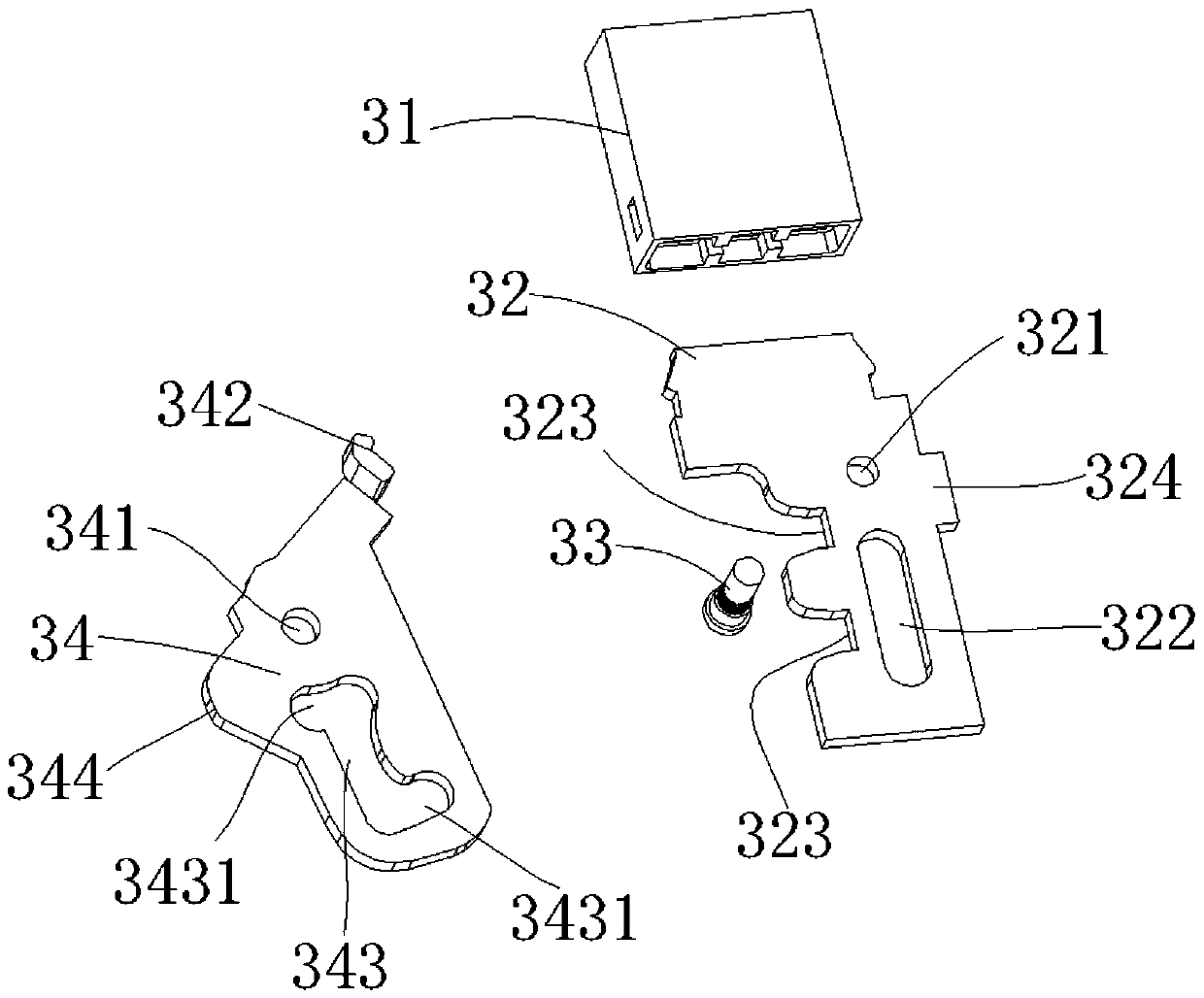 Mute magnetic lock body