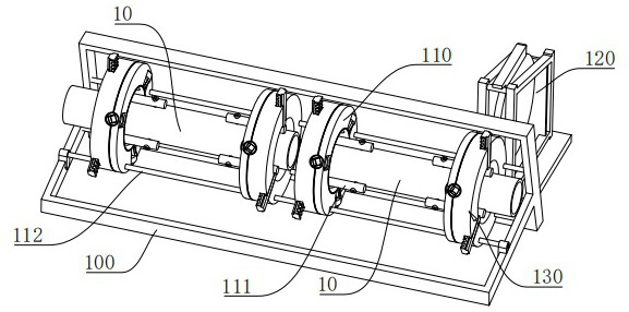 Drainage pipeline butt joint device and method