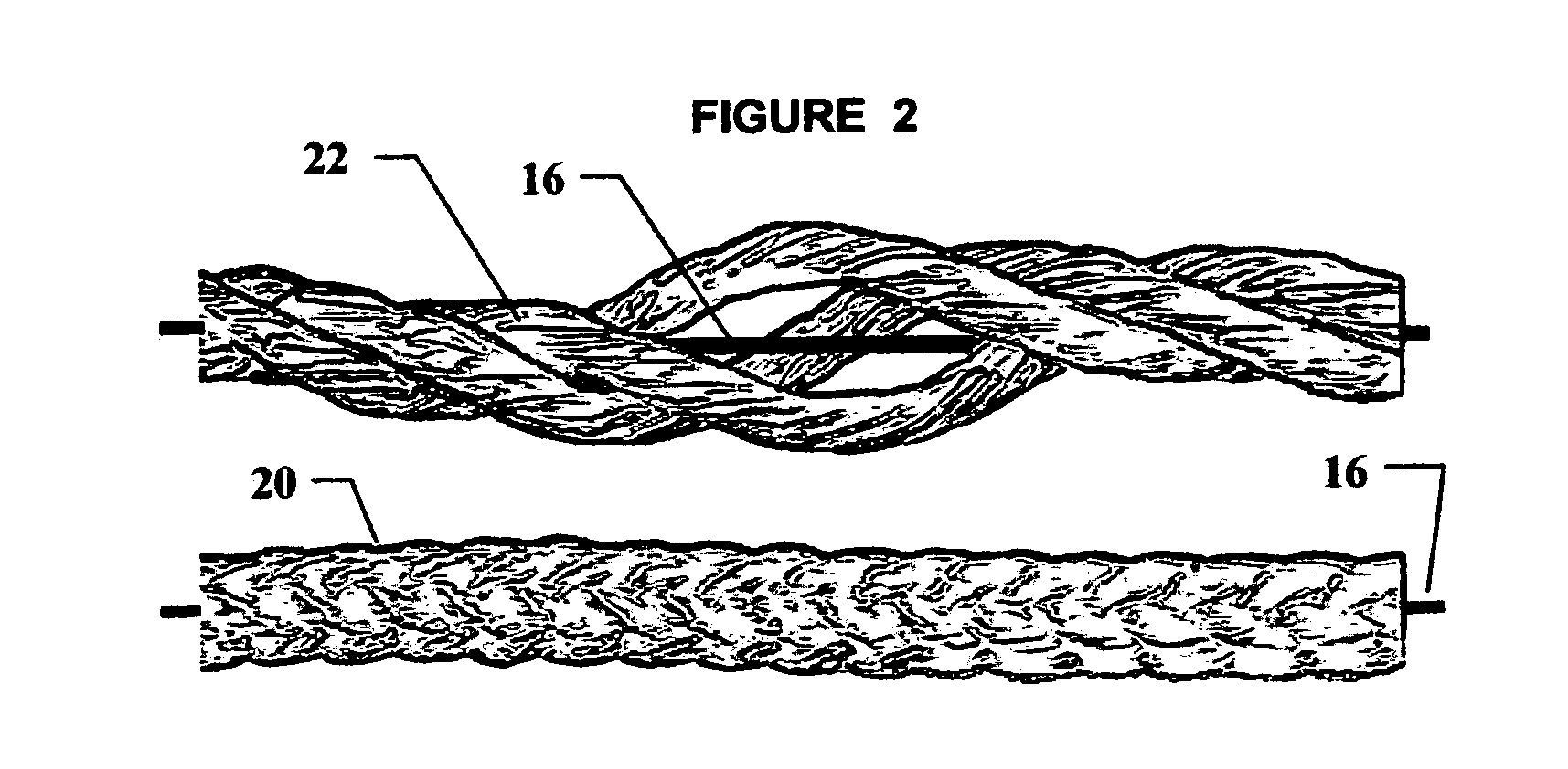 Measurement of large strains in ropes using plastic optical fibers