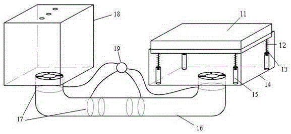 Pressure electricity generating device realizing electricity generation through driving impellers by fluid working medium