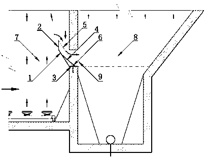 Horizontal slit type gas-water separator