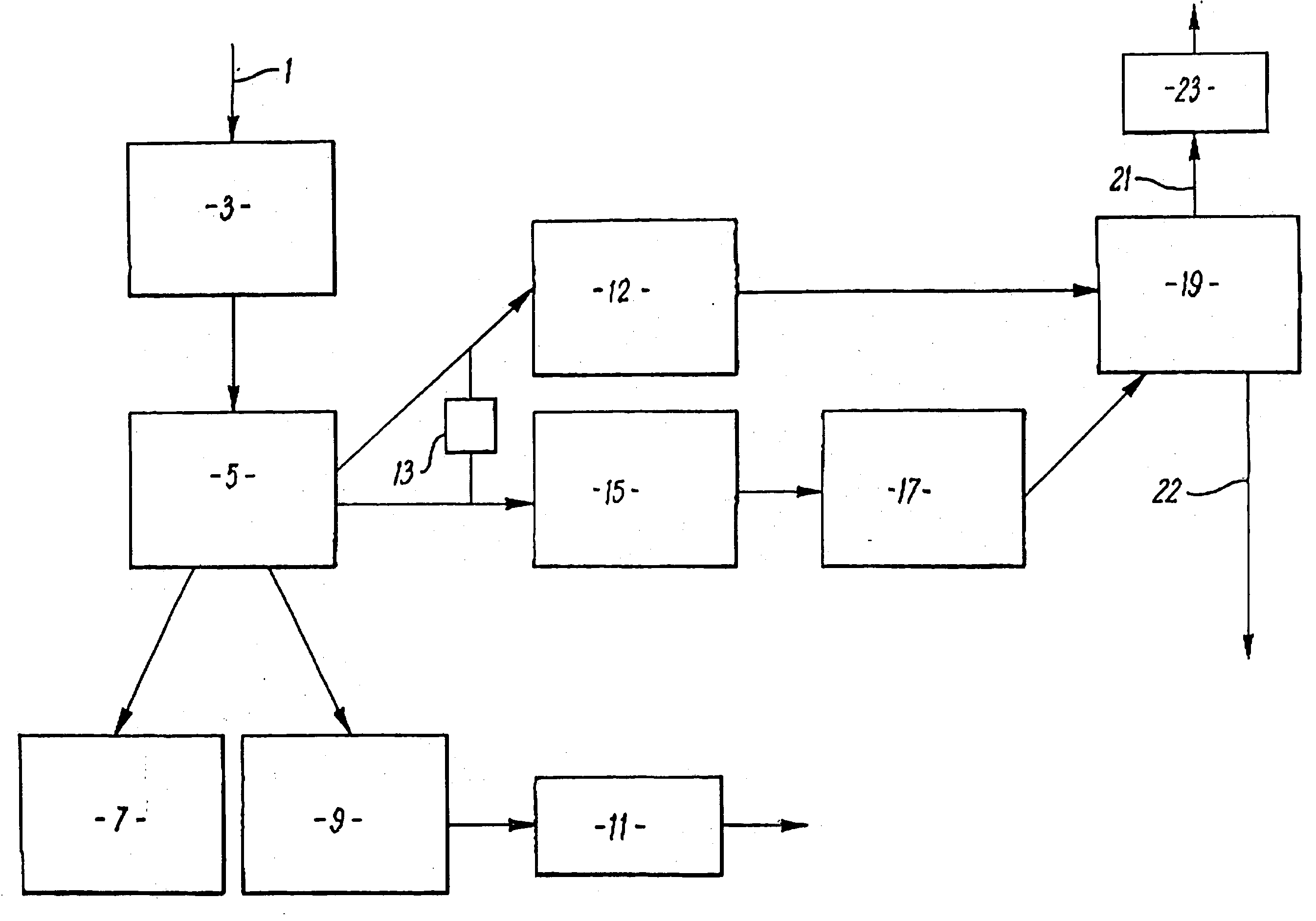 Treatment of solid containing material derived from effluent