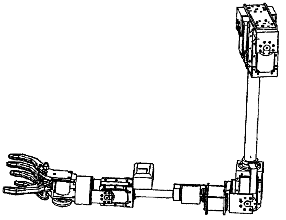 Upper prosthetic hand pose self-balancing control system and working method thereof