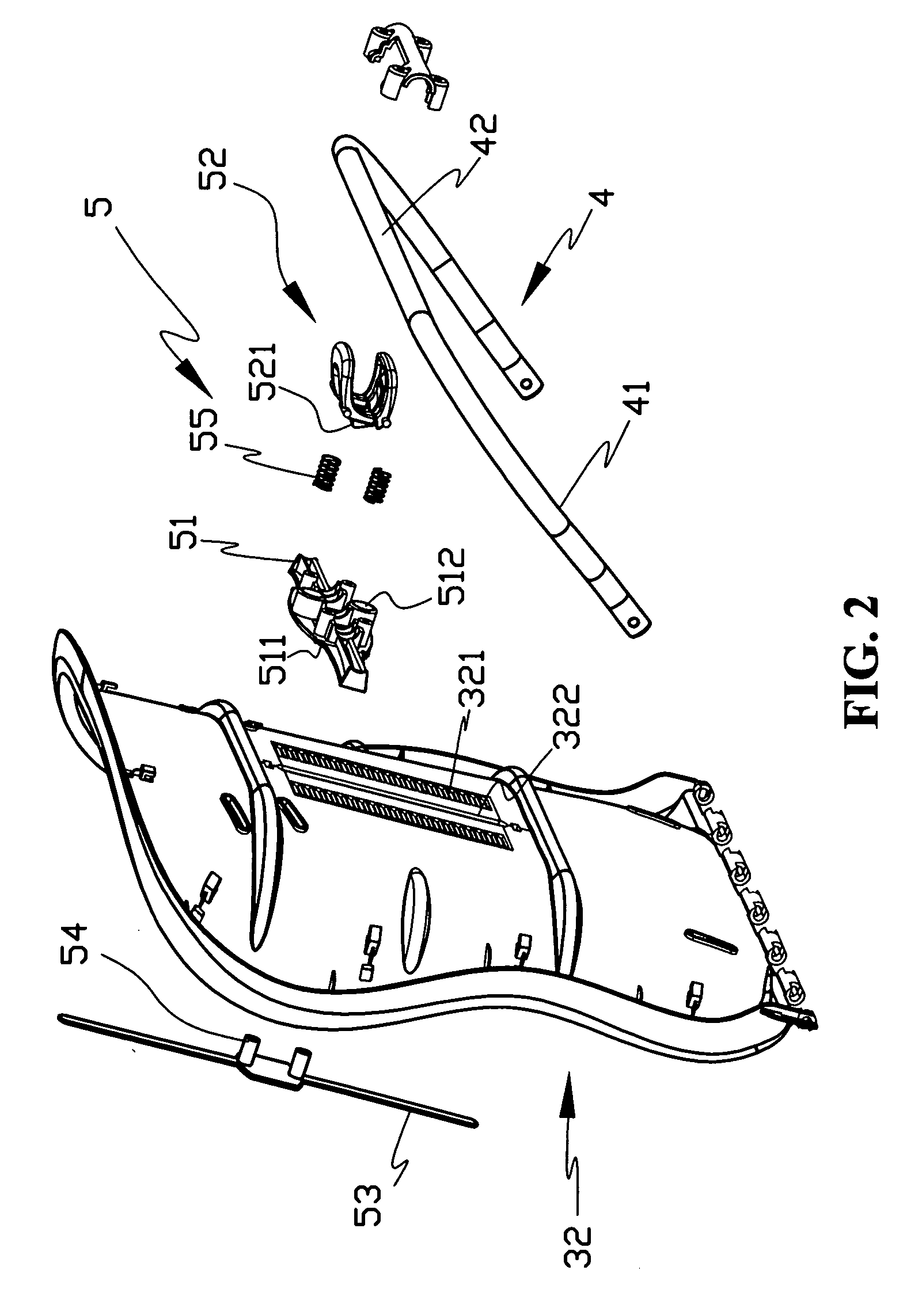 High chair with a backrest having adjustable inclination