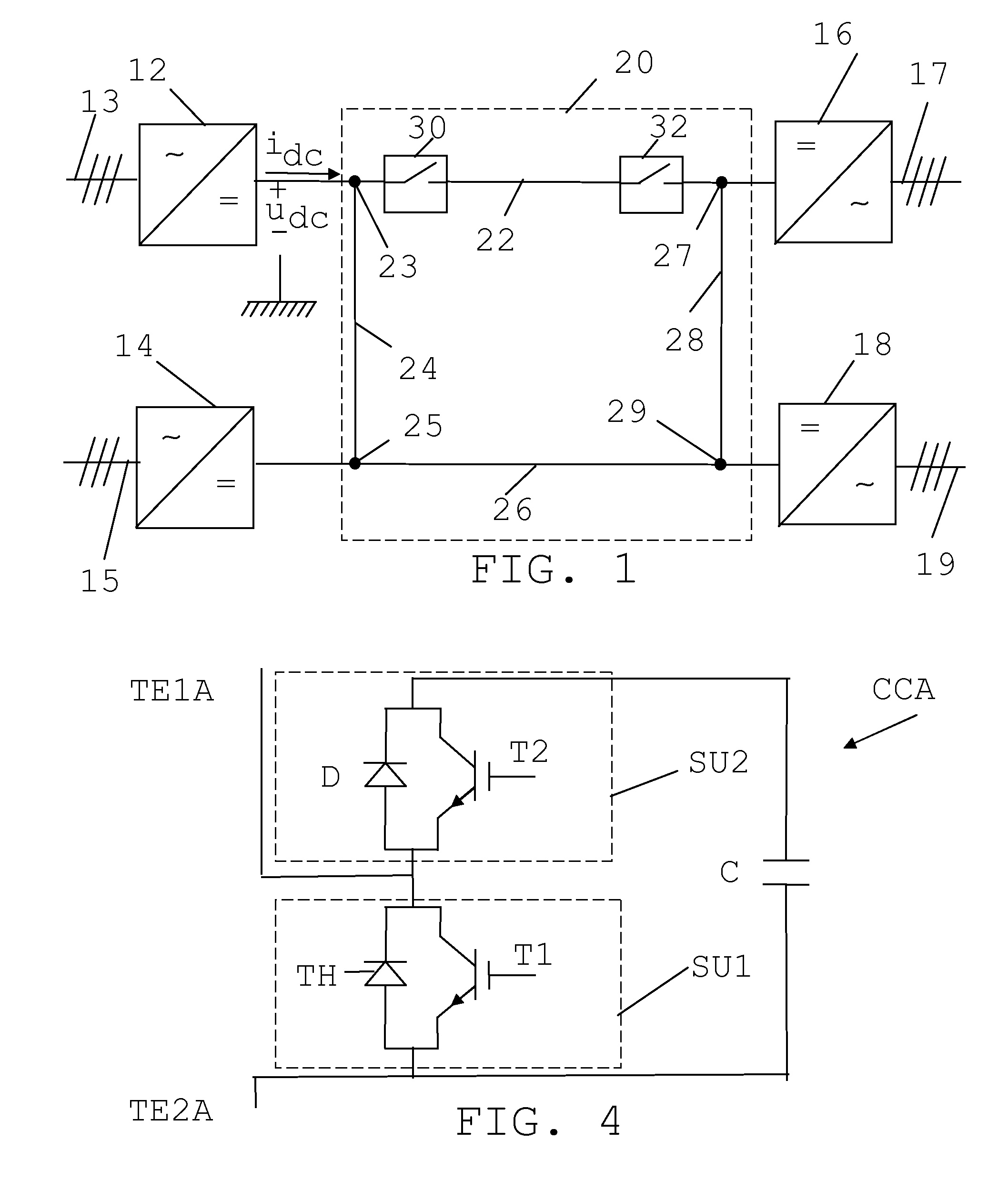 Fault current limitation in DC power transmission systems