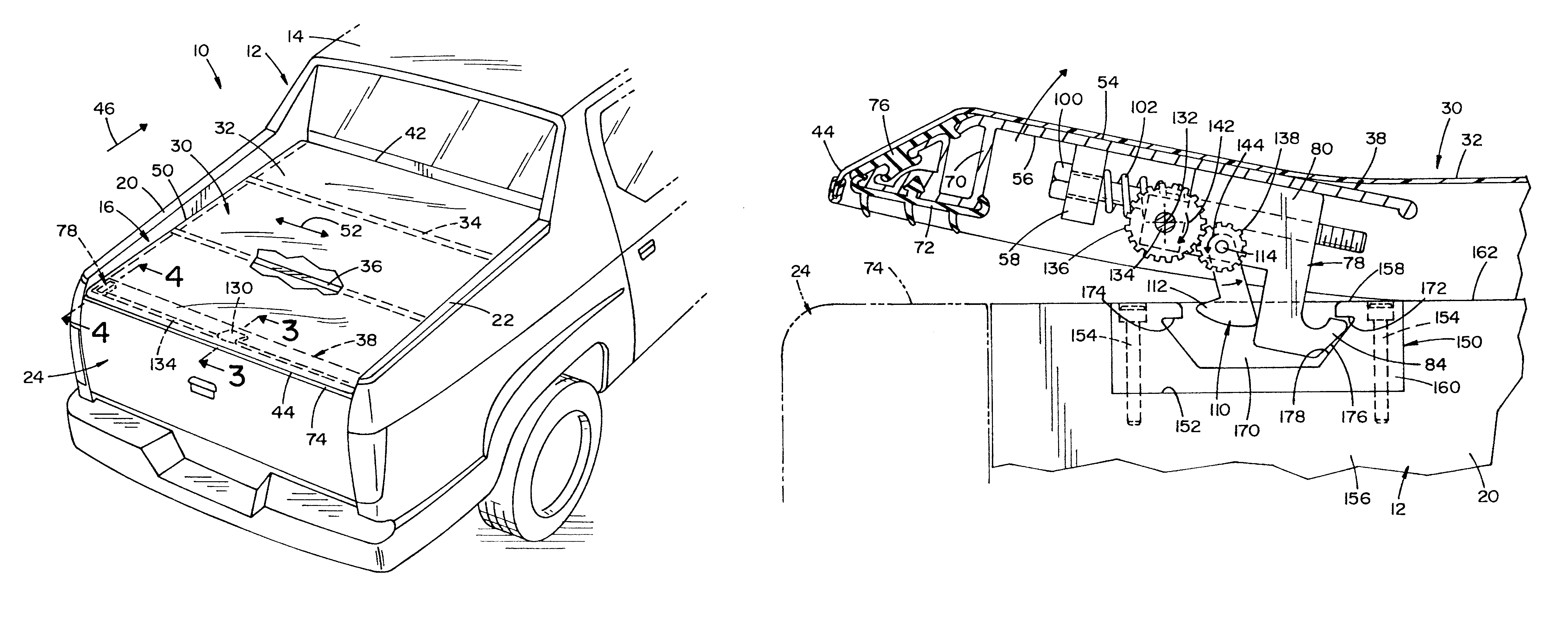 Tonneau cover assembly for a vehicle