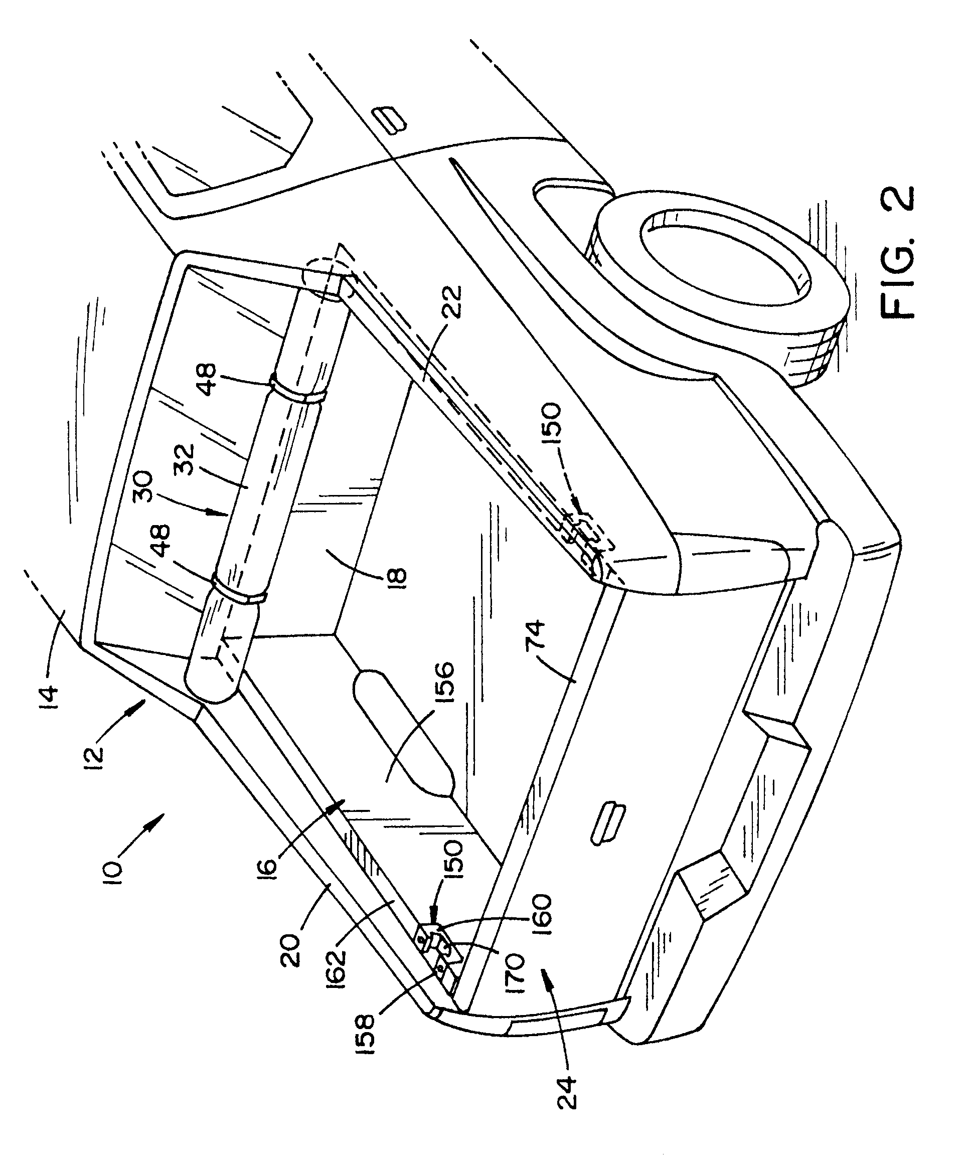 Tonneau cover assembly for a vehicle