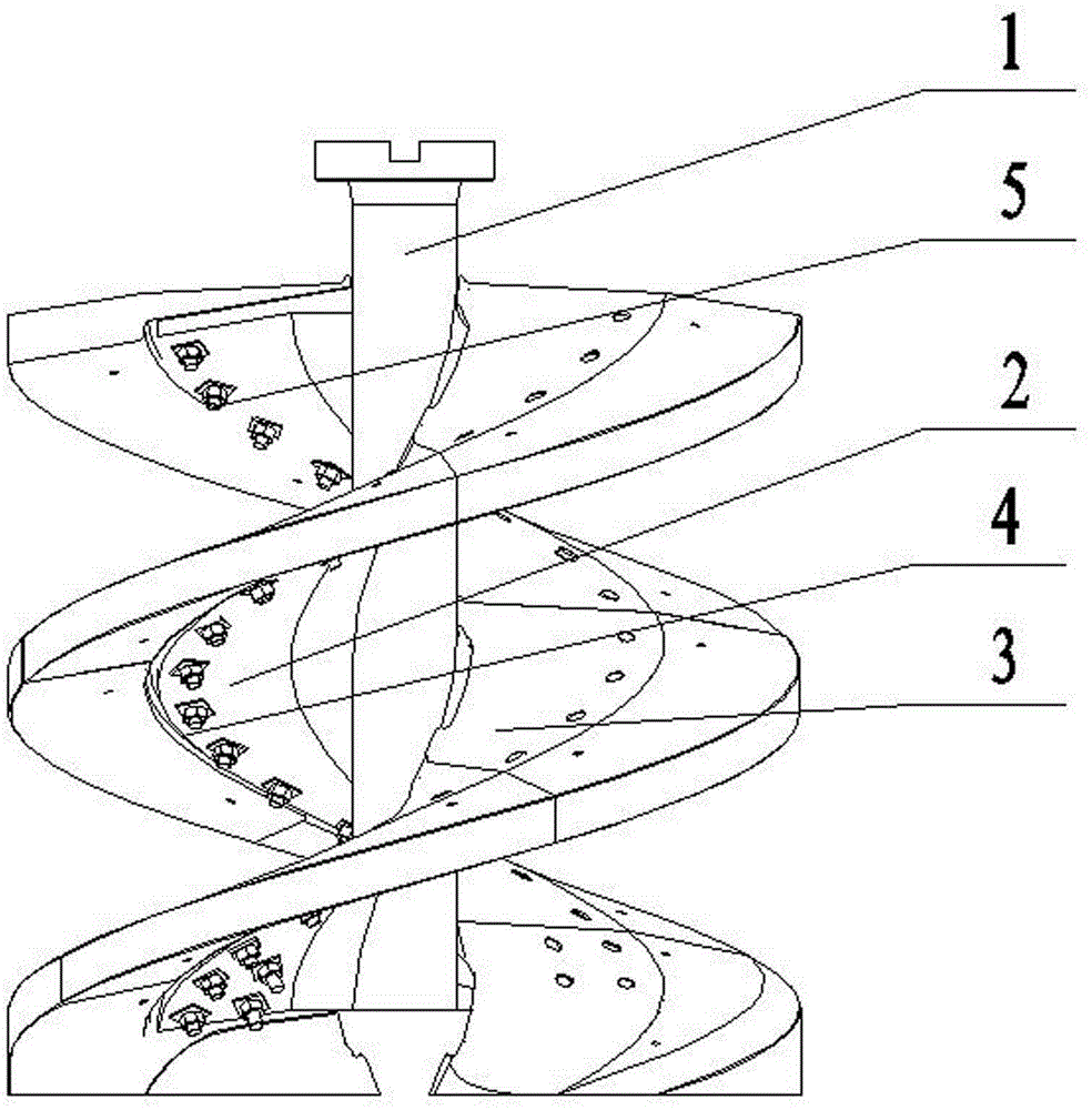 Spiral stirrer of vertical type spiral stirring grind