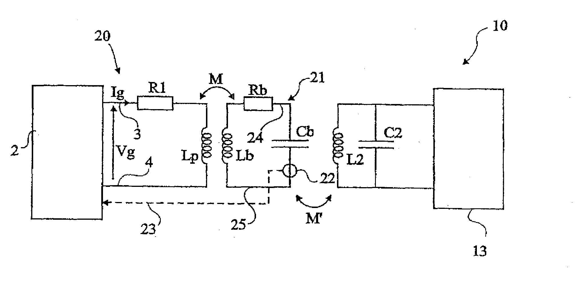 Electromagnetic field generation antenna for a transponder