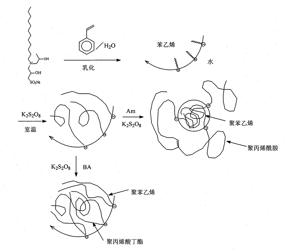 Anionic surface active initiator and preparation method thereof