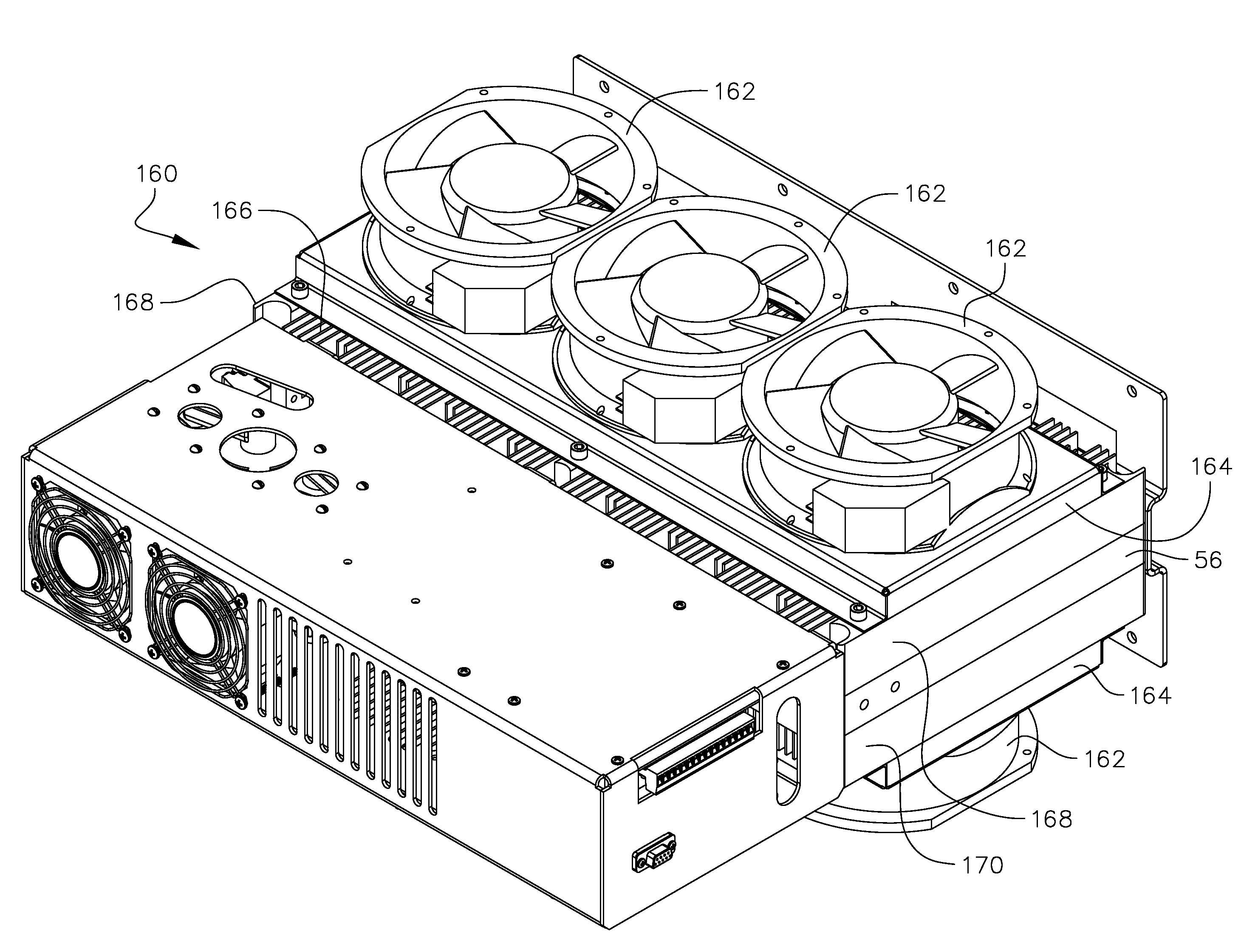 Modular quad cell electro-mechanical ozone generation device