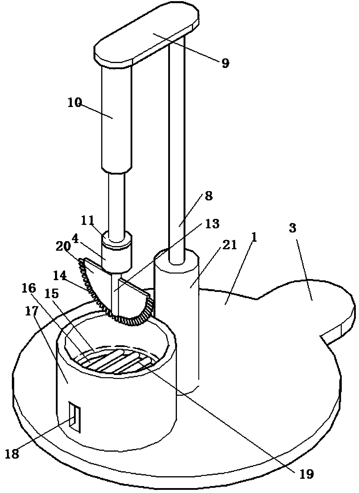 Tea frying device for processing leaflet Guapian tea