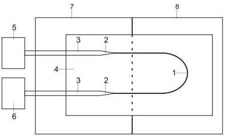 A flexible micro-nano optical fiber angle sensing chip, sensor and preparation method