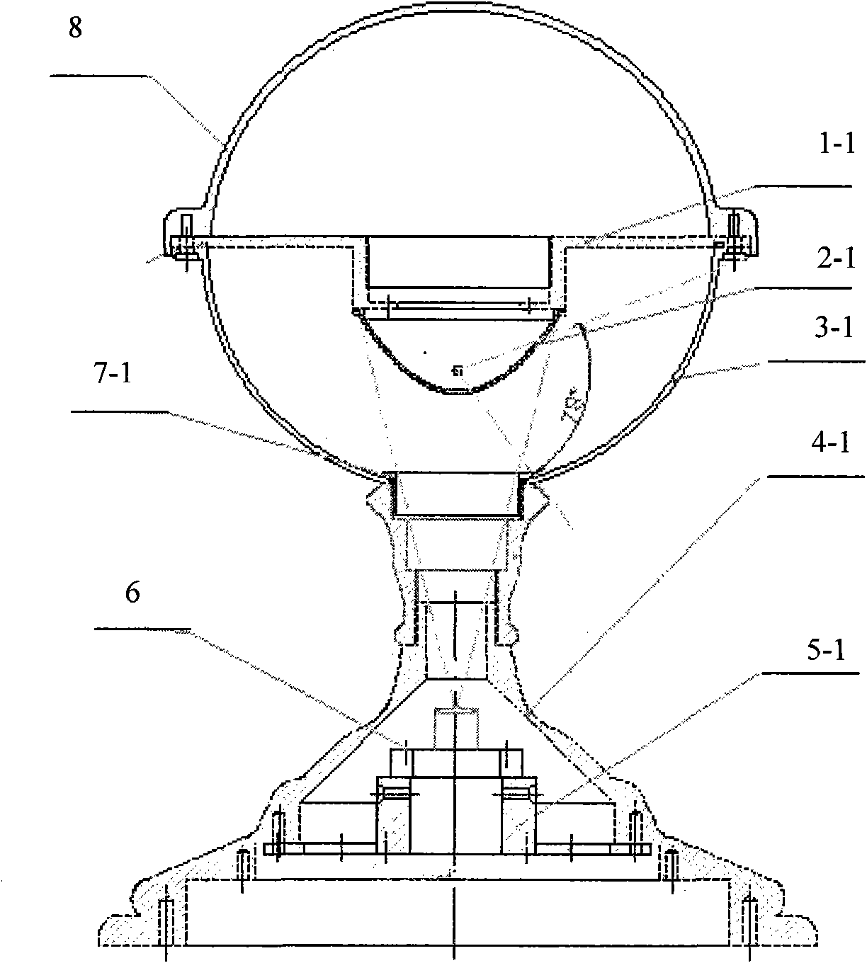 Active three-dimensional panoramic view vision sensor based on full color panoramic view LED light source