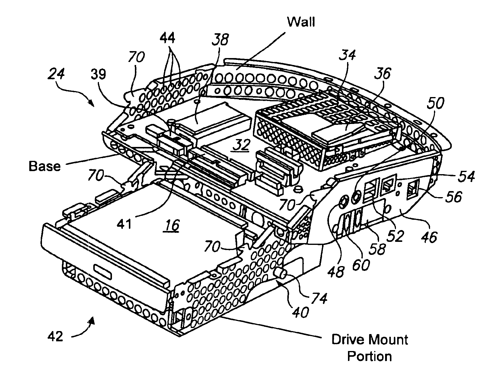 Modular logic board chassis for a desktop computer