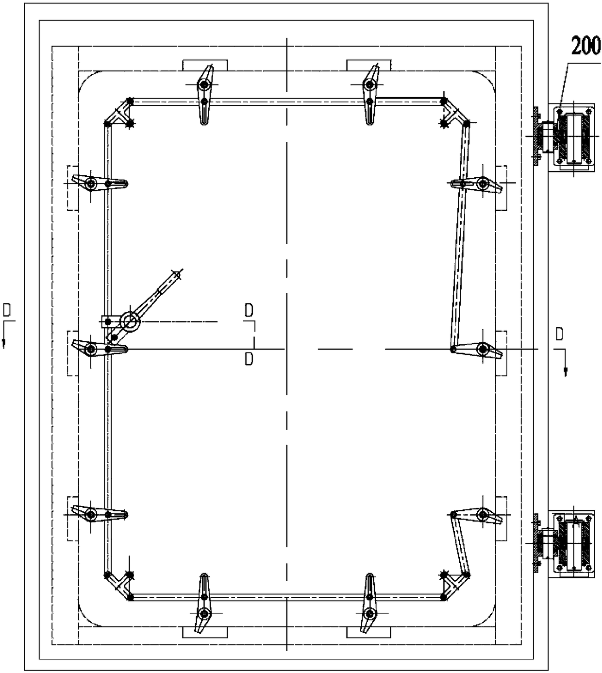 Reinforced concrete structure air defense door