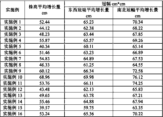 Rejuvenation matrix for ancient and famous trees in southern region and application method thereof