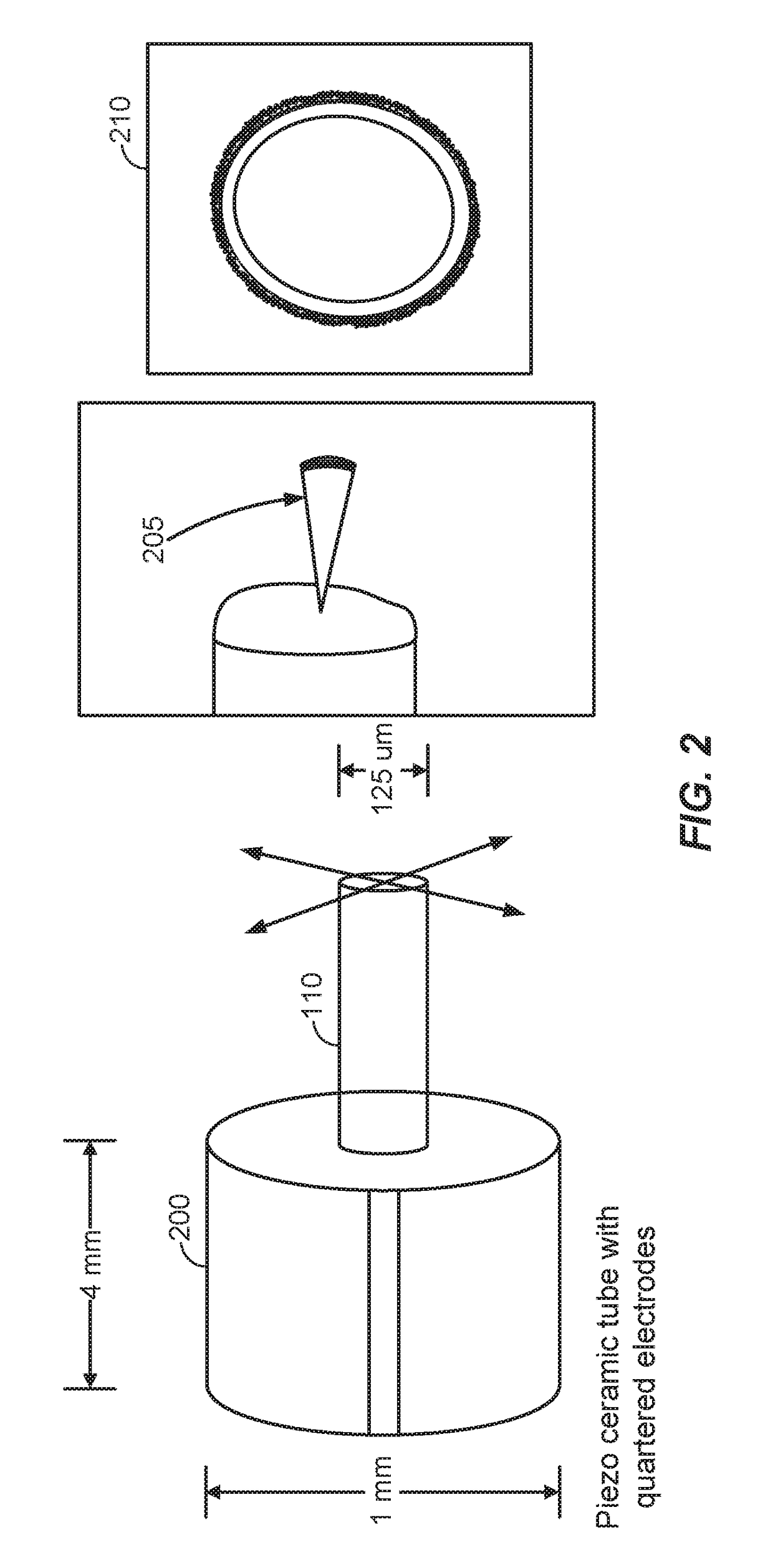 Collimating light emitted by a fiber via an array of lenslets on a curved surface