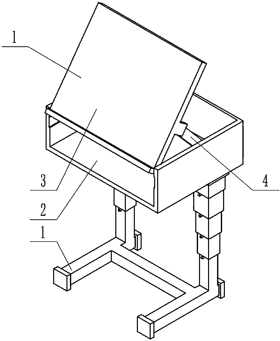 Lifting desk for pedagogy