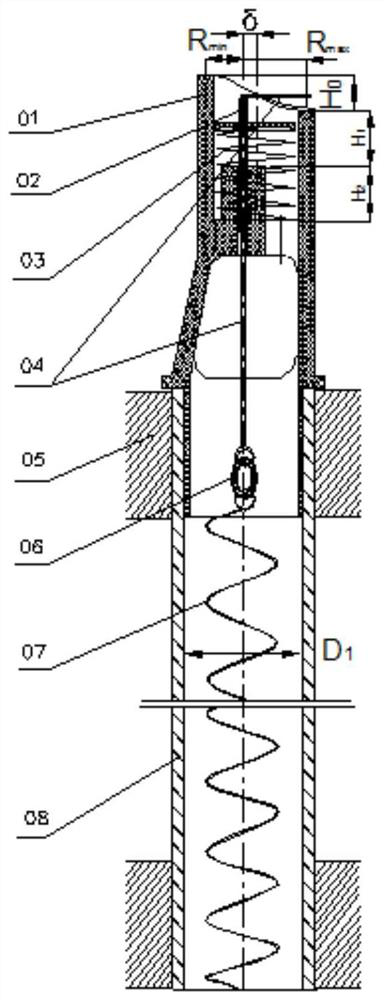 An automatic cleaning mechanism for a compression spring track eccentric bearing