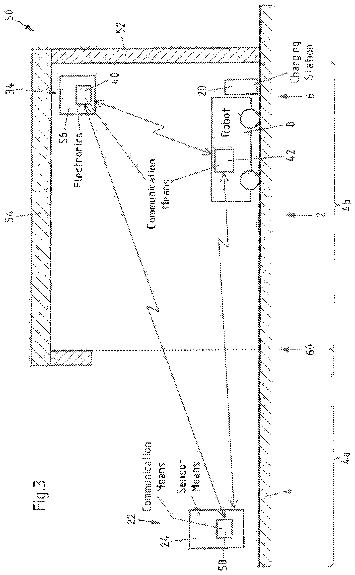 System and method for processing a ground with a mobile robot unit