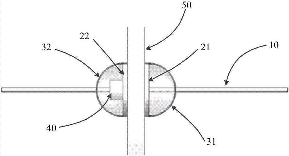 Voltage guiding device, sealing device and method for making insulating hydrophilic coating