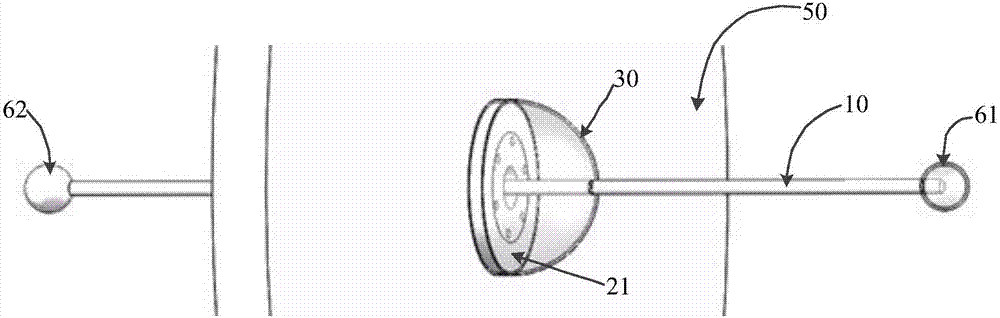 Voltage guiding device, sealing device and method for making insulating hydrophilic coating