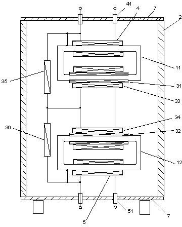 Cascade high-potential energy supply device