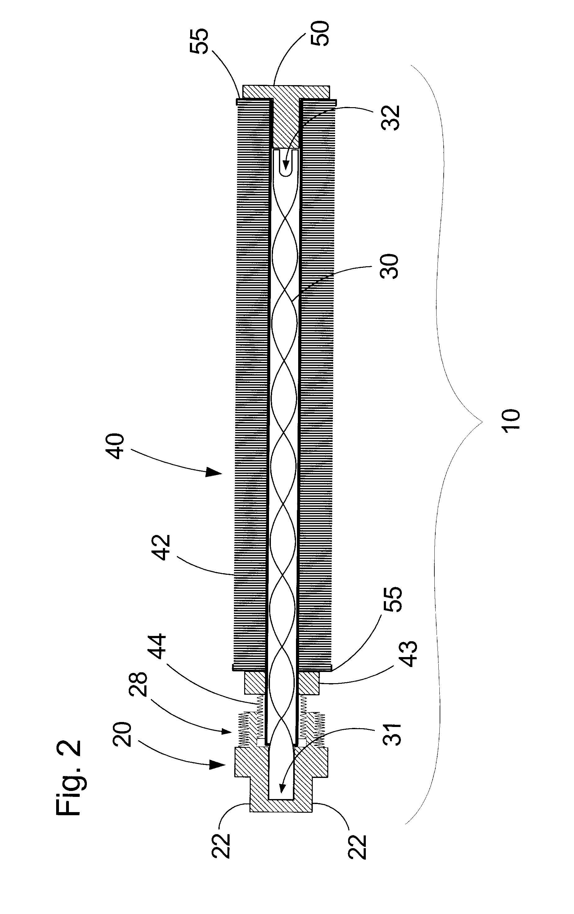 Turbulated immersion heat-exchange apparatus