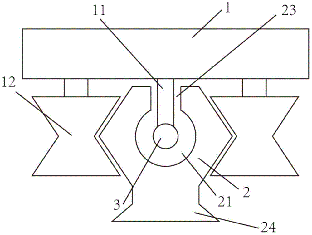 Trolley running mechanism and sweeping device