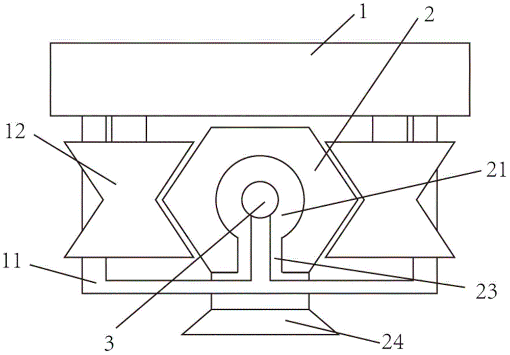 Trolley running mechanism and sweeping device