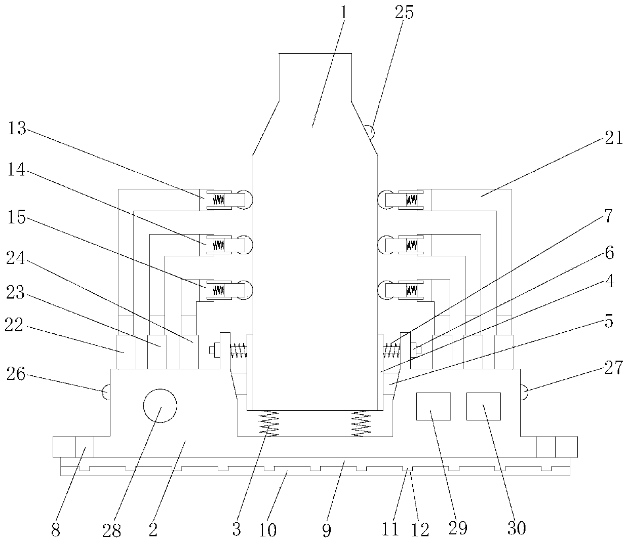 Compressor applicable to silane synthesizing process device under different vibration environments