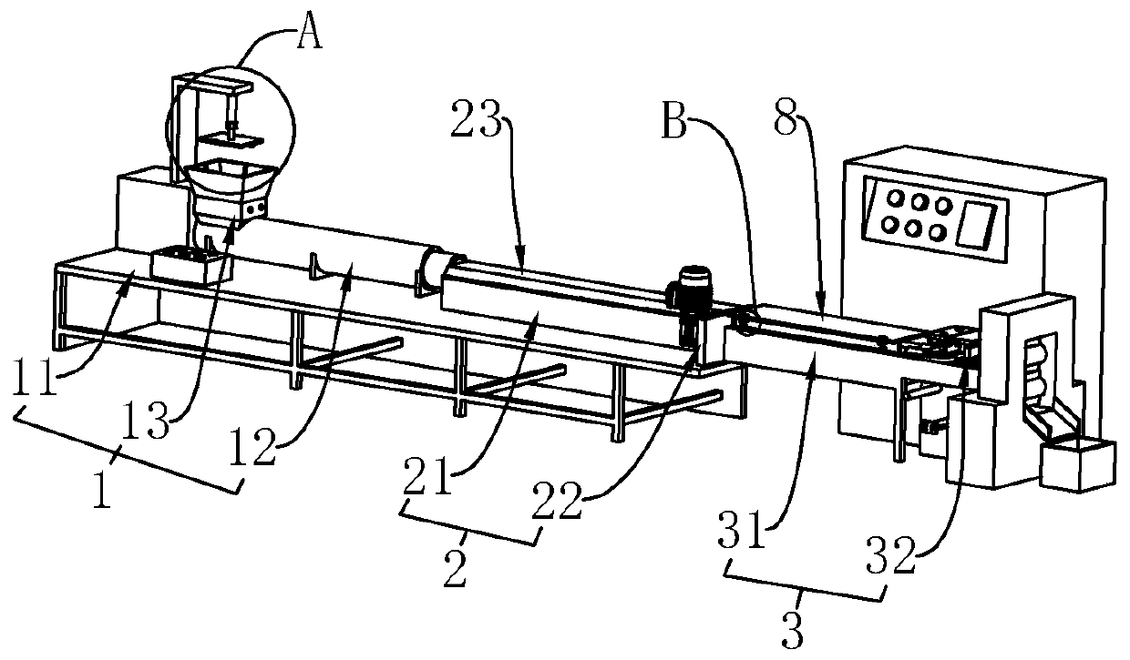 Automatic colored clay forming and packaging production line