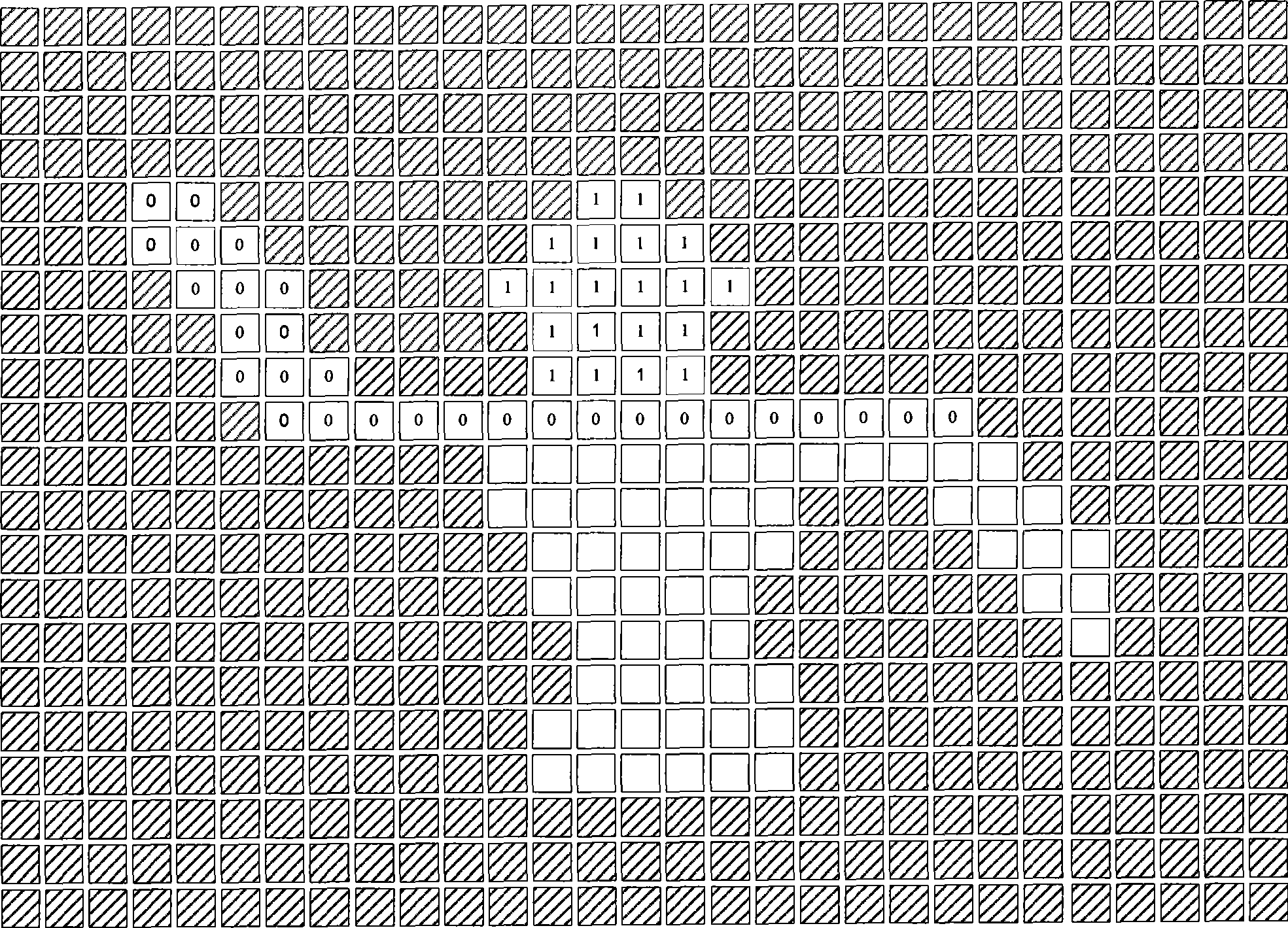 Method and apparatus for scanning connected region in combined image