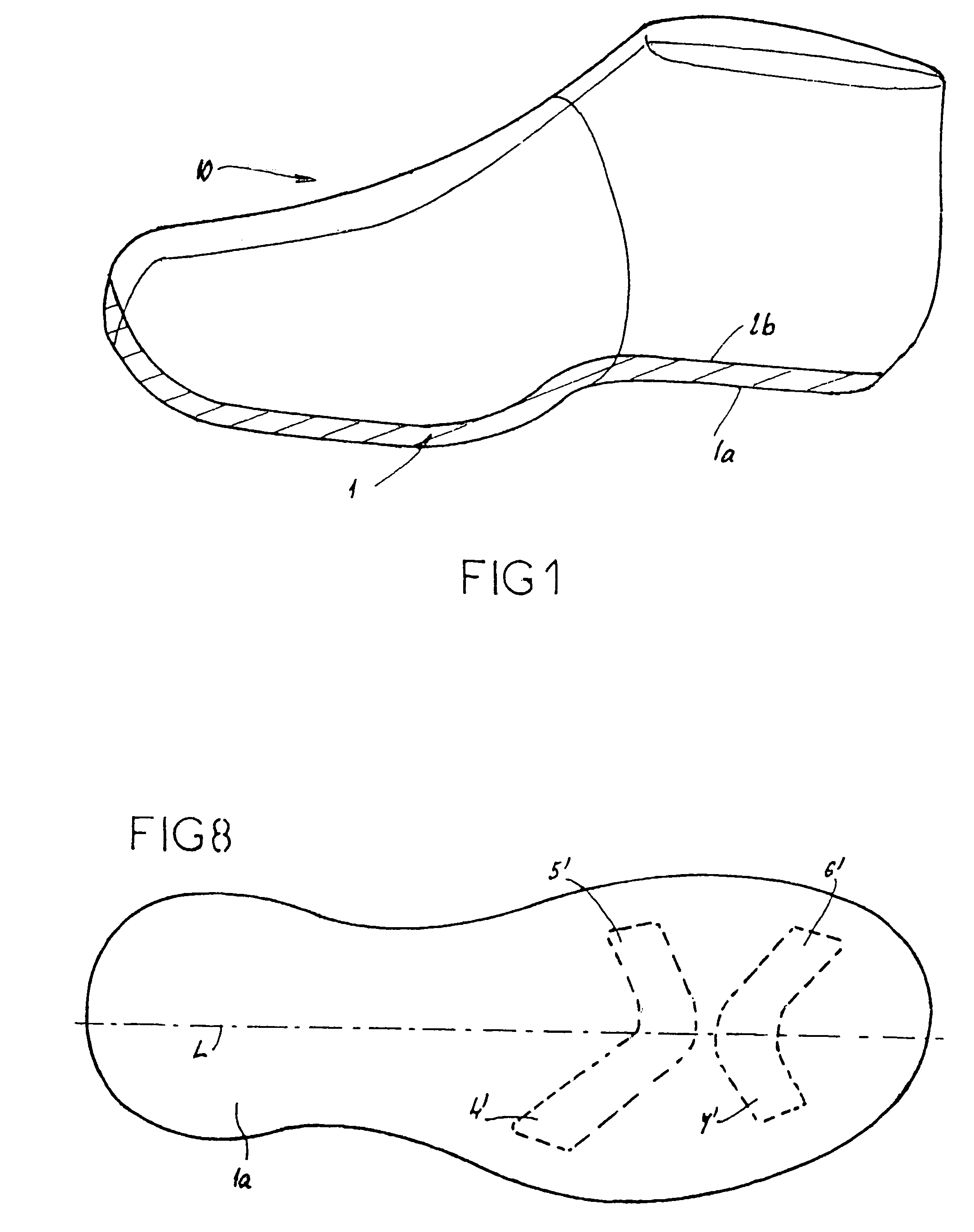 Footwear item for racket sports