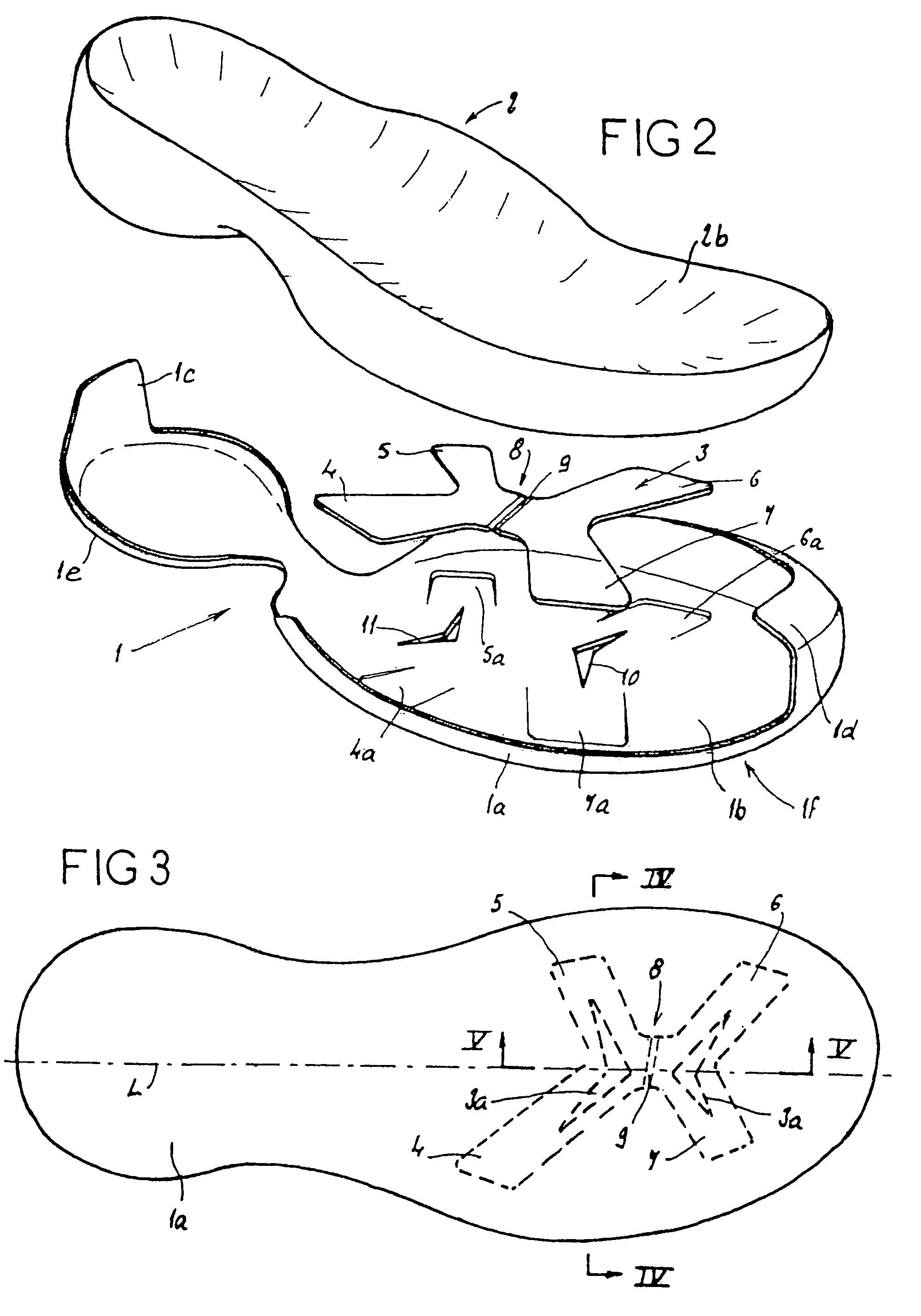 Footwear item for racket sports