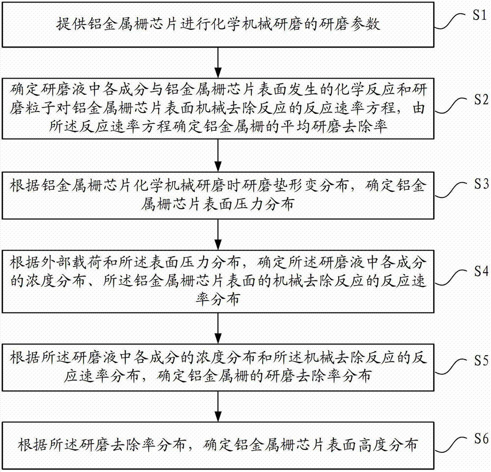 Method and system for determining surface topography of aluminum metal gate chips