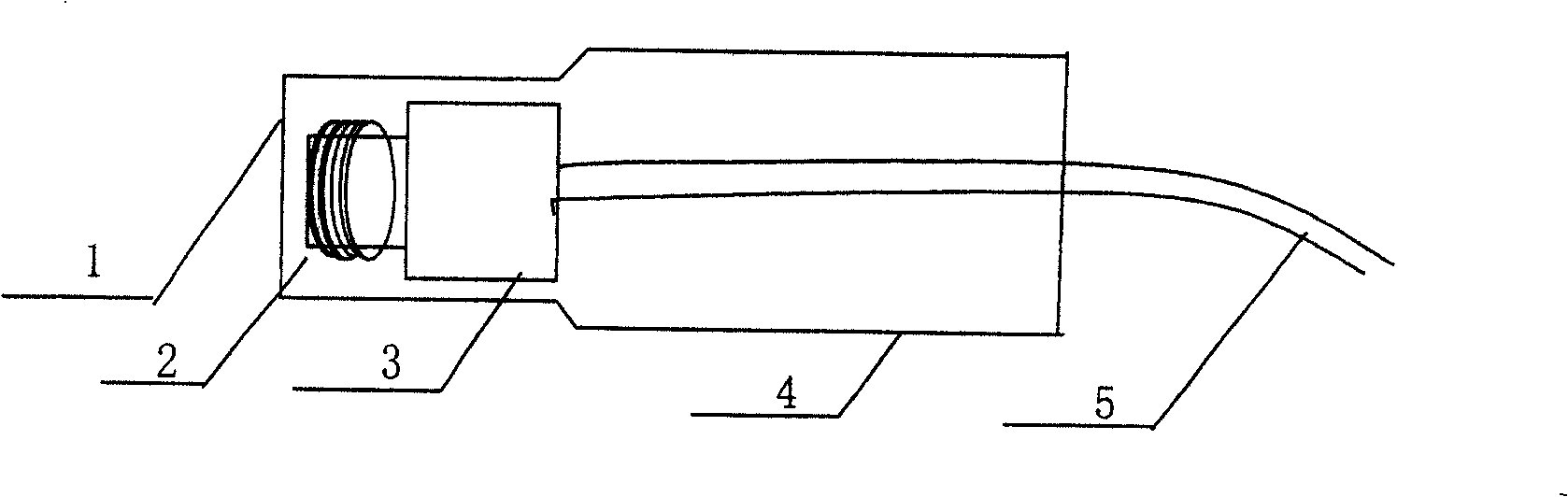 Fixed-frequency AM electric vortex displacement sensor probe of linear automatic compensation