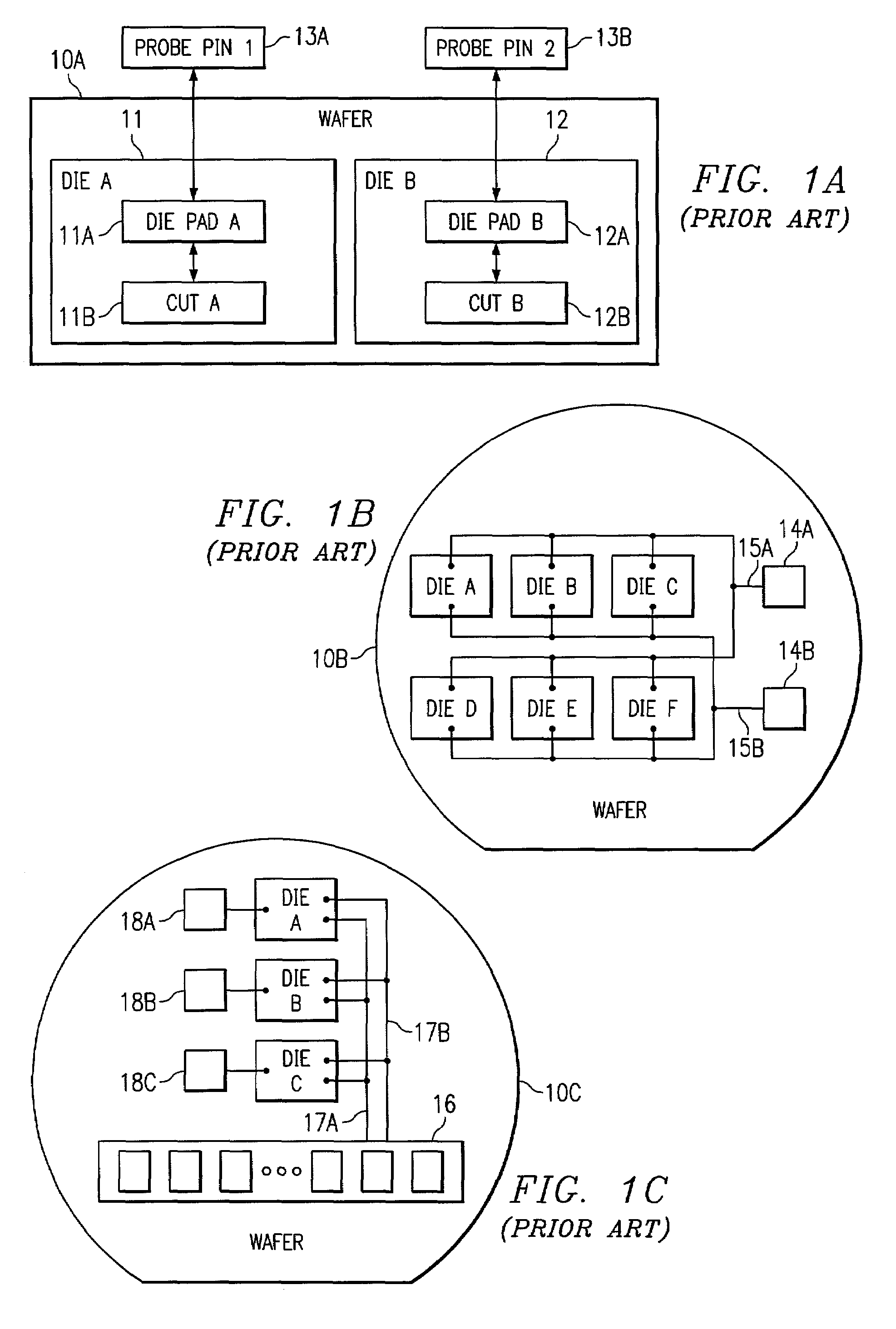 System and method for testing circuitry on a wafer