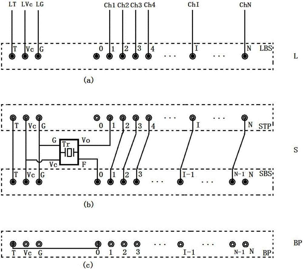 Freely combinned acoustic sensor set used for detecting by foundation pile acoustic transmission method