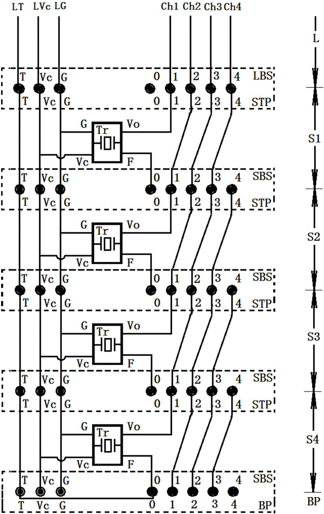 Freely combinned acoustic sensor set used for detecting by foundation pile acoustic transmission method