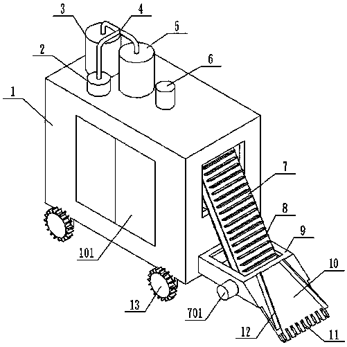 Eco-friendly soil-restoration processing device for greening of municipal garden