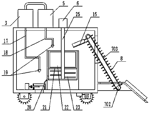 Eco-friendly soil-restoration processing device for greening of municipal garden