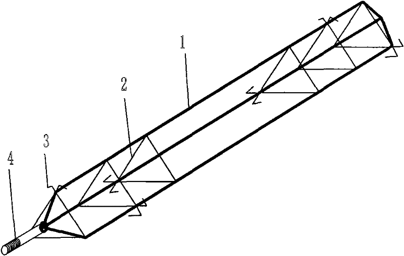 Grouting soil nail for triangularly arranging reinforcing steel bars